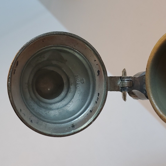 Vintage West Germany Stoneware Gerzit Pewter Lidded Stein - Picture 11 of 14